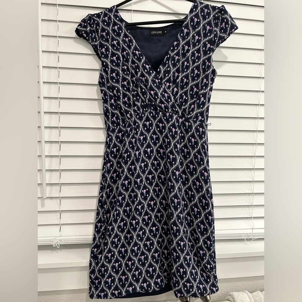 Liza Luxe Surplice front dress, size m